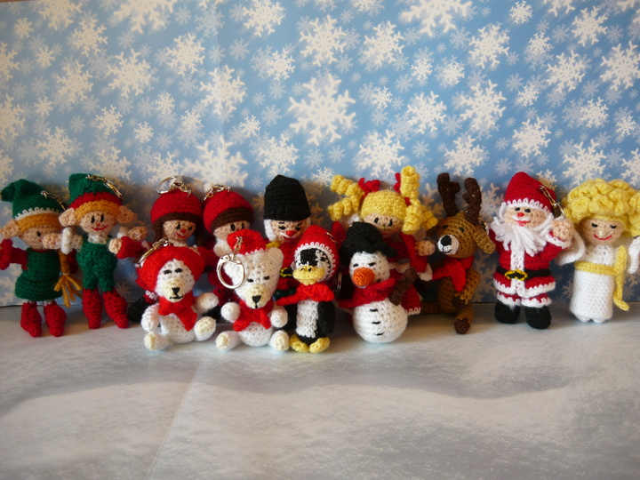 Häkelanleitung Weihnachtsmann Schlüsselanhänger / Geschenkanhänger