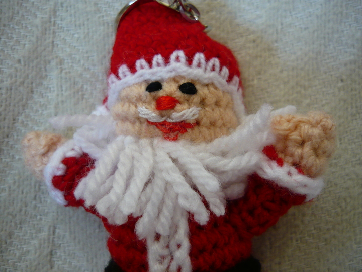 Häkelanleitung Weihnachtsmann Schlüsselanhänger / Geschenkanhänger