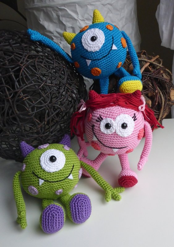 Häkelanleitung Kugelmonster Mick - Bild 7