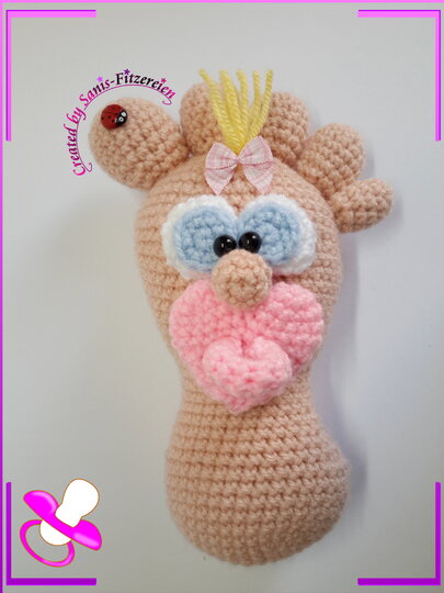 Häkelanleitung Kleine Füßchen, Amigurumi, Baby