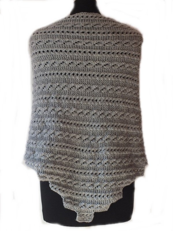 Strickanleitung Dreieckstuch Jimmyca Zopfoptik ohne Verzopfen - Bild 5