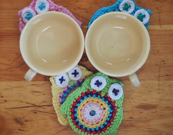 Owl Coaster crochet pattern