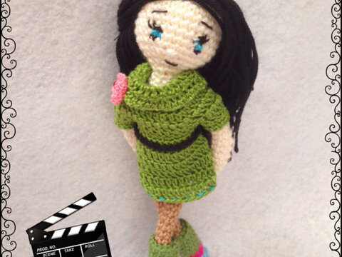 Crochet Pattern Elegant Girl Amigurumi Doll PDF