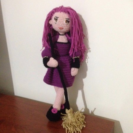 Crochet Pattern Cute Witch Samantha Doll Amigurumi PDF