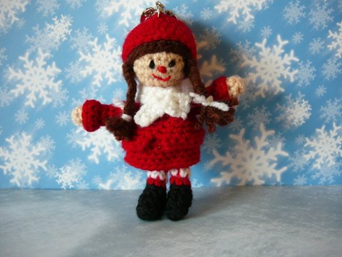 Häkelanleitung Wichtelmädchen Schlüsselanhänger / Geschenkanhänger