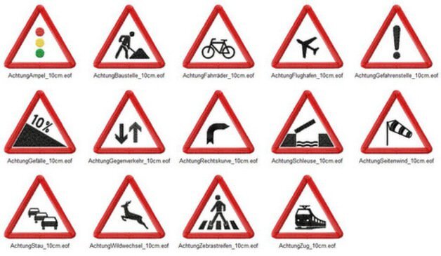 Schilder, Verkehrszeichen Applikationen ab 10x10