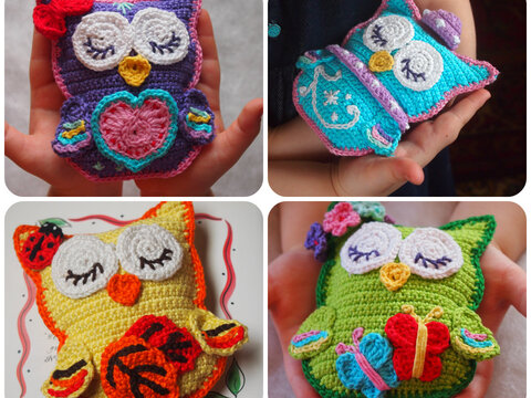 4 сrochet owl patterns: Design Discount Pattern Package