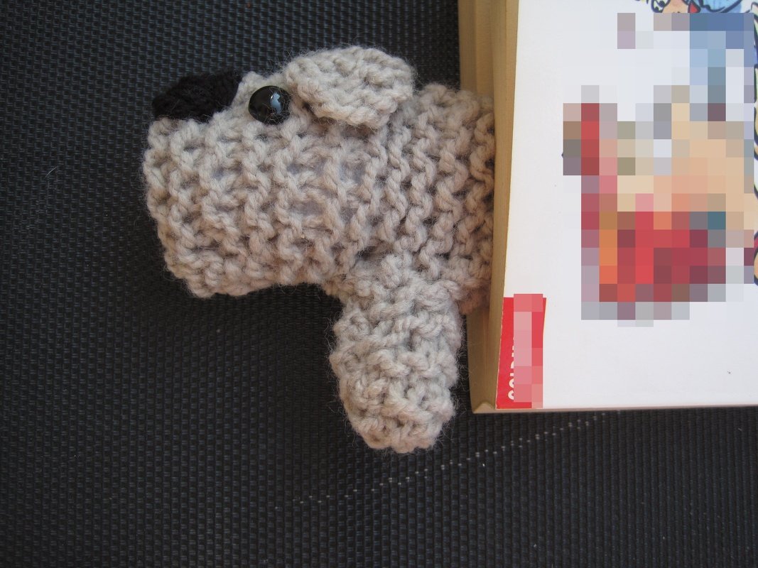 Strickanleitung Lesezeichen Hund, auch für Anfänger geeignet