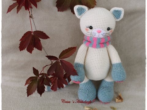 Häkelanleitung Kätzchen "Jenny" mit gestrickten Loop