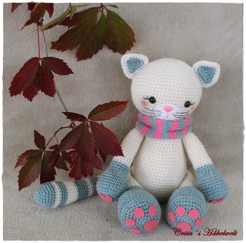 Häkelanleitung Kätzchen "Jenny" mit gestrickten Loop - Bild 4