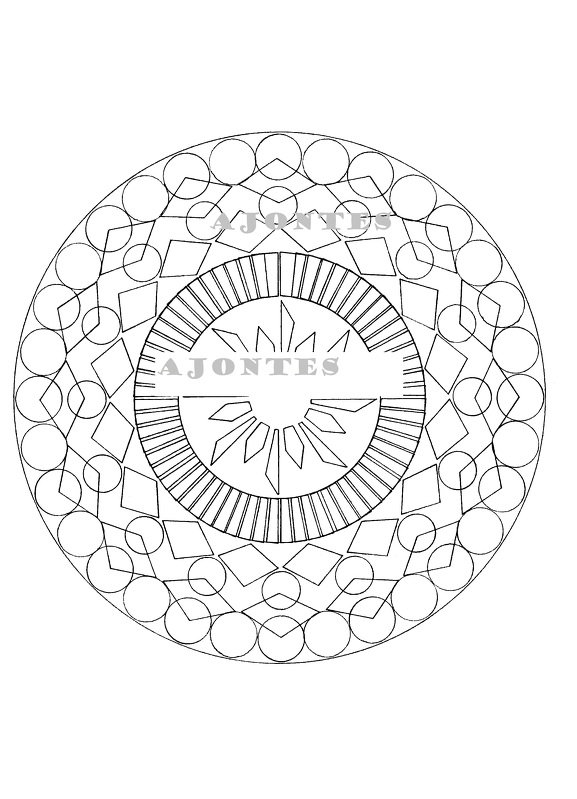 Ausmalbilder - Mandalas 