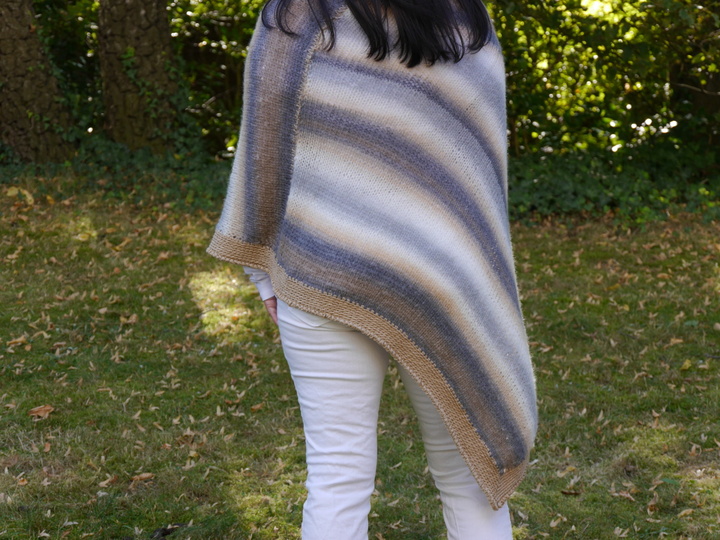 Strickanleitung/Häkelanleitung  Poncho S-XXXL Herbstdesign No.5