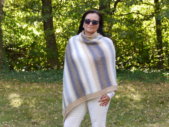 Strickanleitung/Häkelanleitung  Poncho S-XXXL Herbstdesign No.5