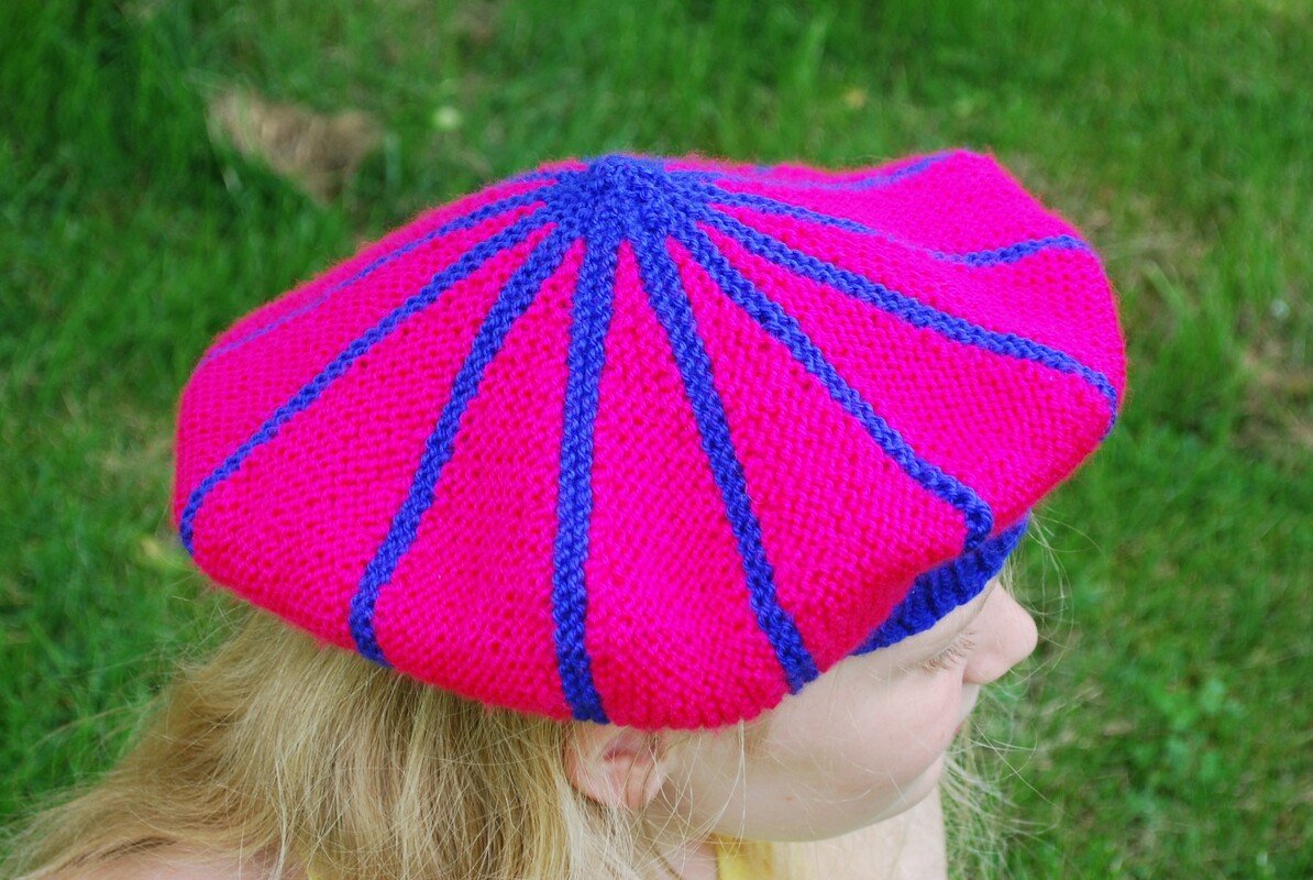 Schiefe Baskenmütze, radial gestrickt - Bild 3