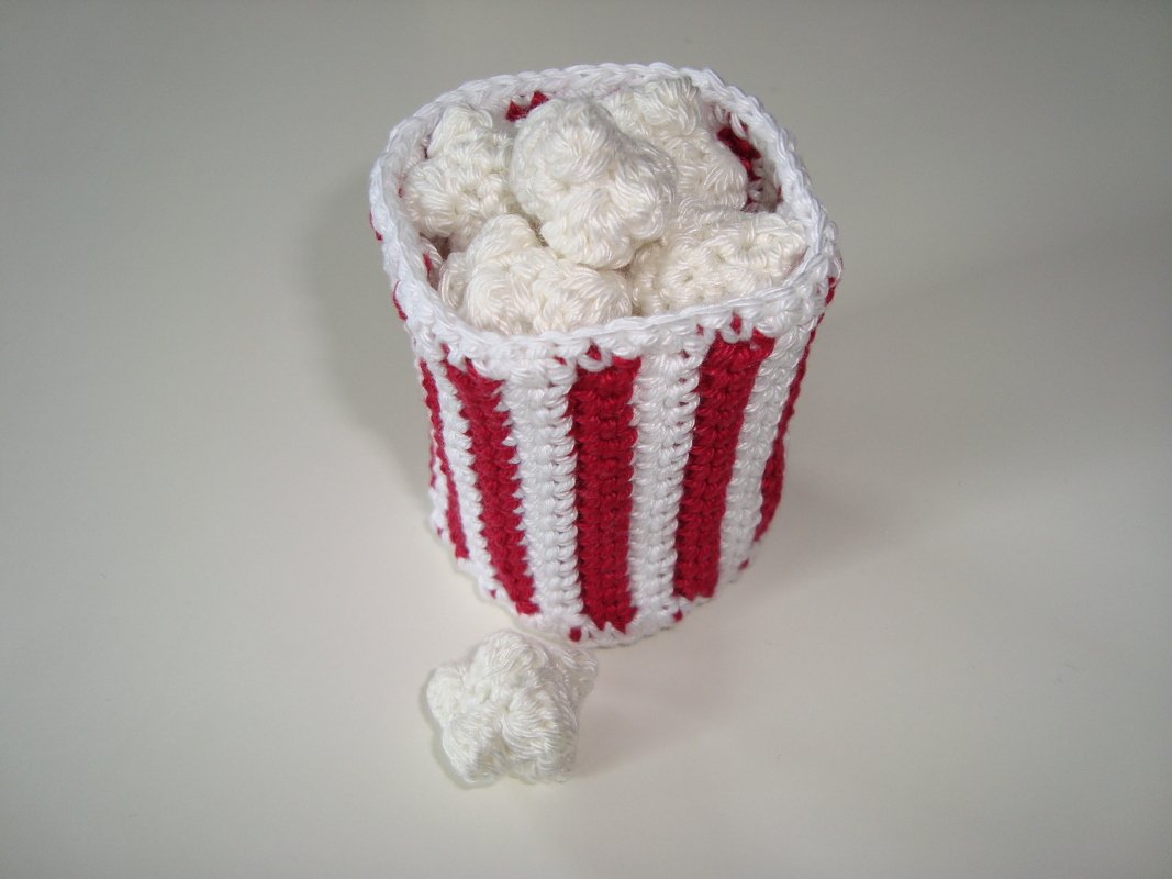 Häkelanleitung Popcorn mit Becher - Bild 3