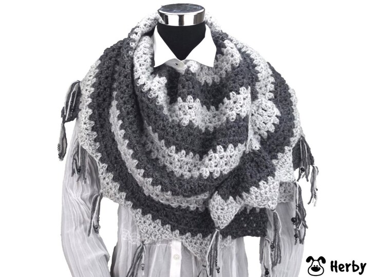 Häkelanleitung Drachenschal "Alpaka"