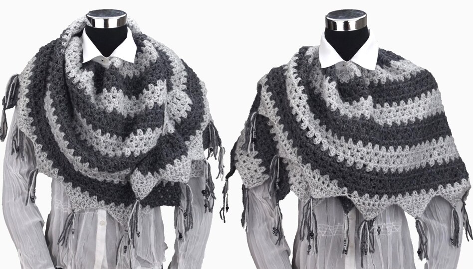 Häkelanleitung Drachenschal "Alpaka"