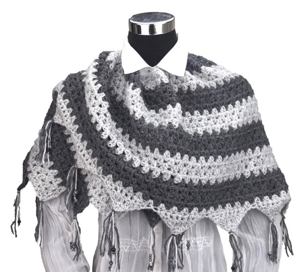 Häkelanleitung Drachenschal "Alpaka"