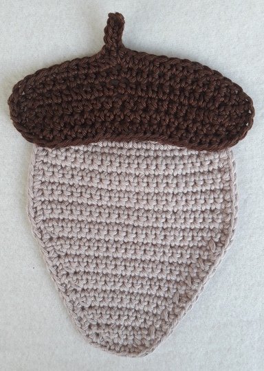 Eichel - Häkeluntersetzer