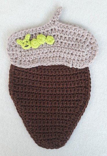 Eichel - Häkeluntersetzer