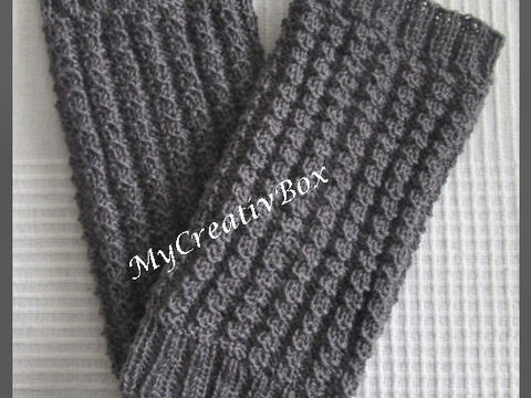 Beinstulpen "Eiszeit Sowo" - für 2-13 Jahre, gestrickt