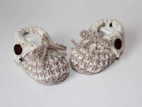 Strickanleitung Baby-Schuhe, Booties, Schühchen, Sohlenlänge 9 cm