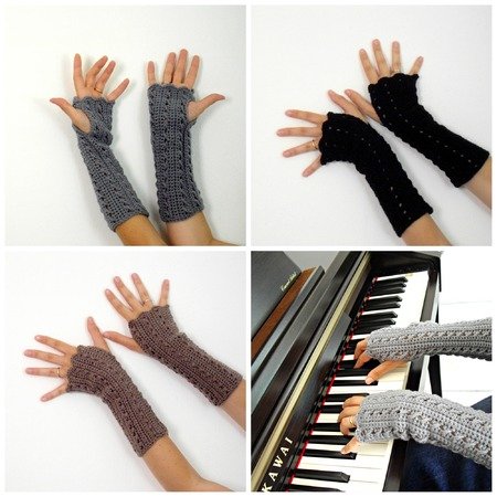 lange fingerlose Handschuhe viktorianisch - long victorian fingerless gloves