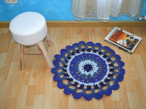tshirt yarn mandala rug