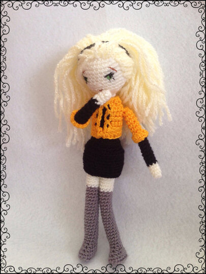 Crochet Pattern Blonde Girl Amigurumi PDF