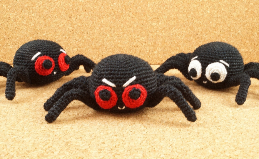 Witzige Spinne - einfach und ohne Draht häkeln