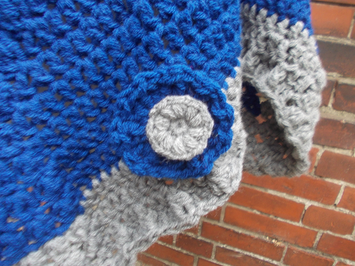 Häkel-Poncho, Umhang one size, (Anleitung ohne Blumen!!)