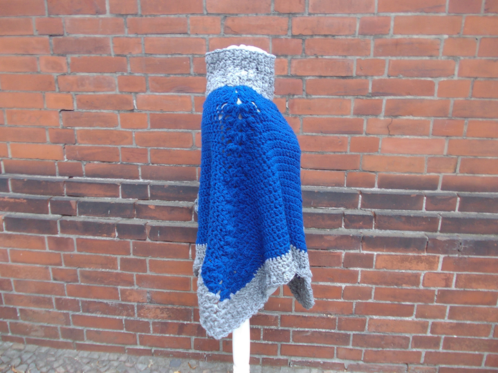Häkel-Poncho, Umhang one size, (Anleitung ohne Blumen!!)