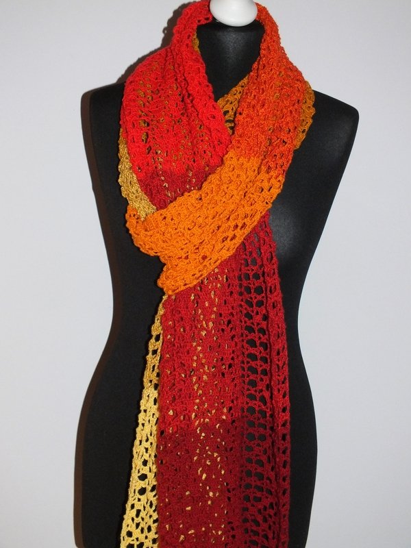 Häkelanleitung Stola Luenakisa Lace Lochmuster - Bild 5