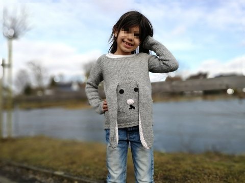 **Strickanleitung** Hasen Pulli 110/116