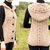 Waistcoat with hood and cable braid, size 36-46 (EU)