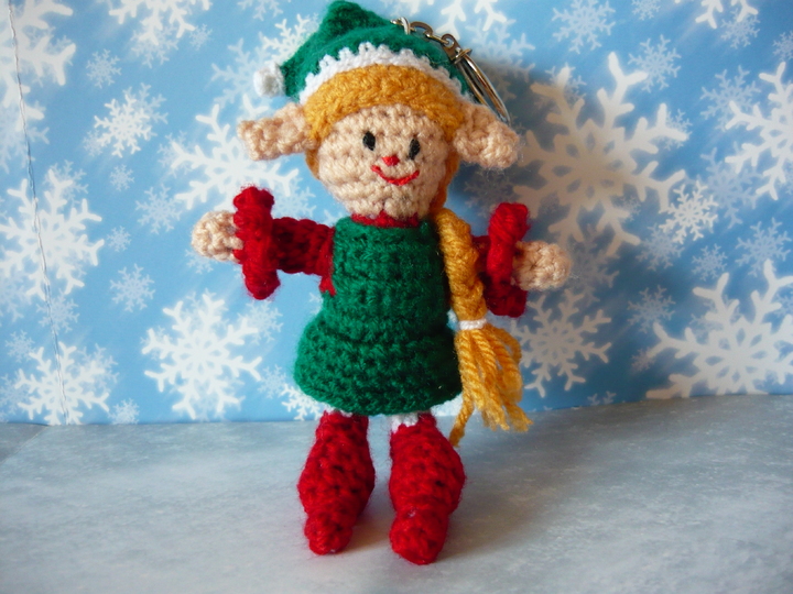 Häkelanleitung Elfenmädchen Schlüsselanhänger / Geschenkanhänger