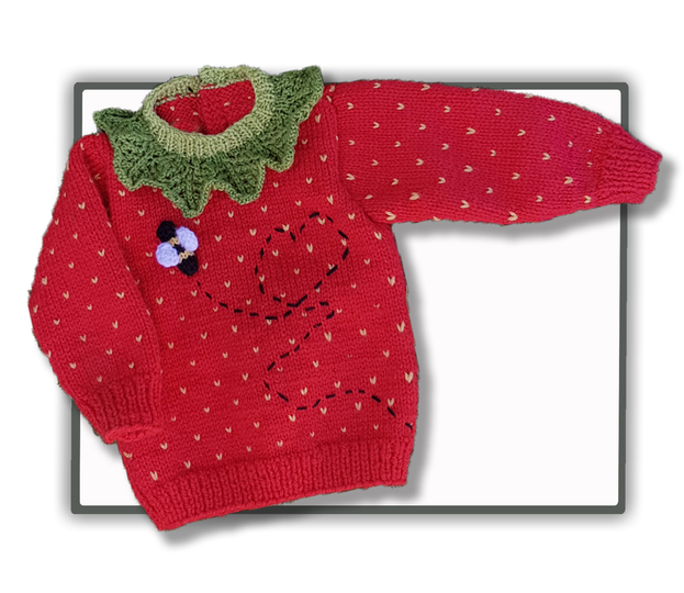 Strawberry Sweater Jumper (3 mths to 4 yrs)