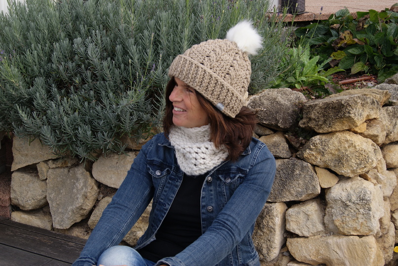 Häkelanleitung Mütze mit Zopfmuster