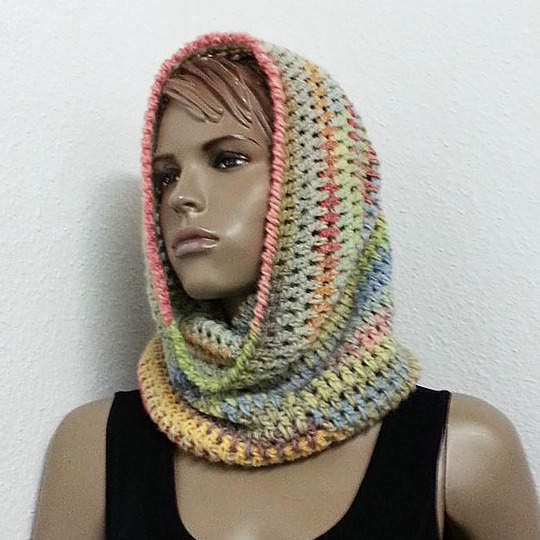 Häkelanleitung Loop Schlauchschal Kunterbunt