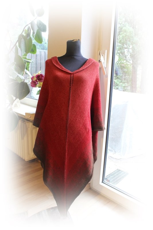 Strickanleitung Poncho Fallende Blätter - Bild 4