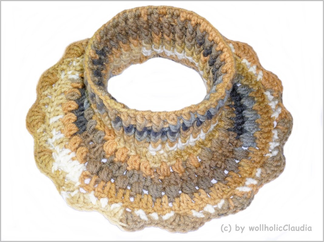 Häkelanleitung Schalkragen im Mustermix