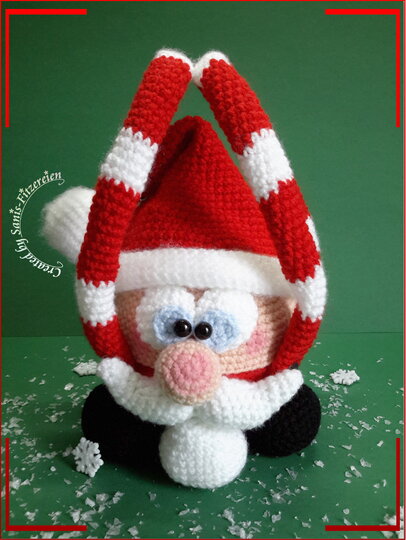 Häkelanleitung "Kugeliger Weihnachtsmann", Amigurumi