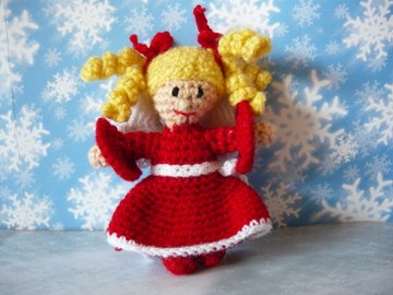 Häkelanleitung Engelmädchen Schlüsselanhänger / Geschenkanhänger