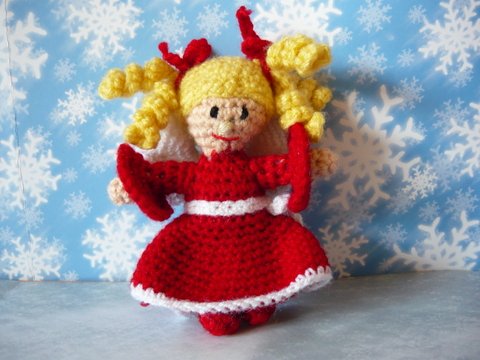 Häkelanleitung Engelmädchen Schlüsselanhänger / Geschenkanhänger