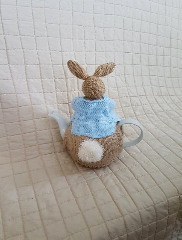 Peter Bunny Rabbit Tea Cosy - Knitting