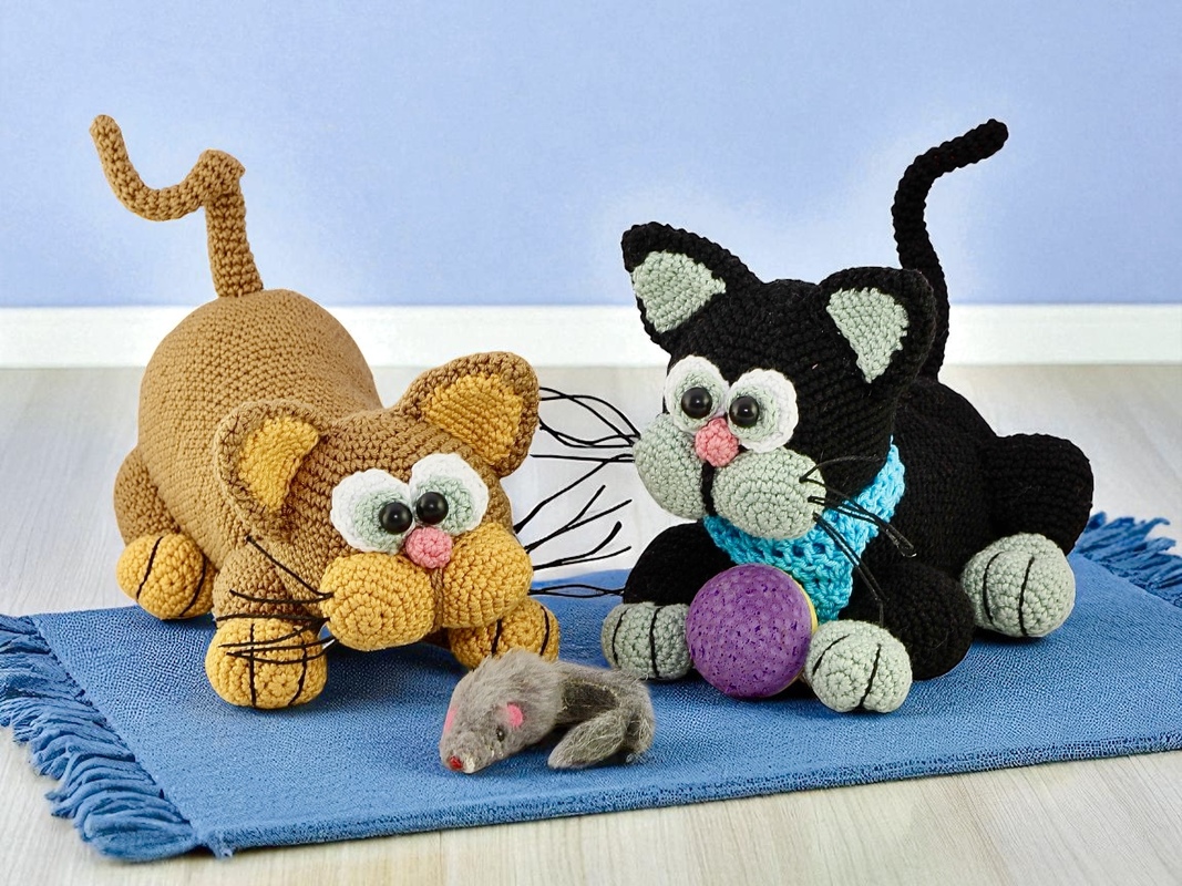 Flauschige Miezekatzen - Häkelanleitung