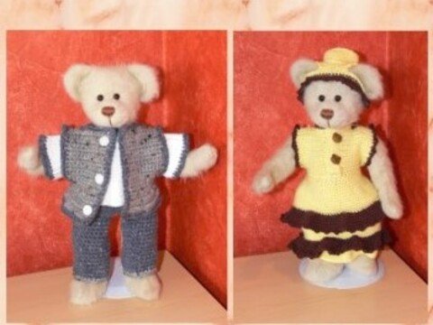 2 er Set Bärenkleidung 30 cm Bären