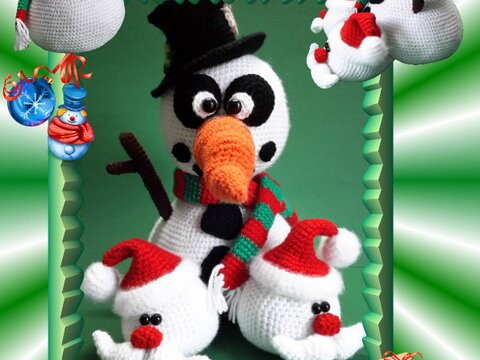 Häkelanleitung Schneemann Icy, Weihnachten, Winter
