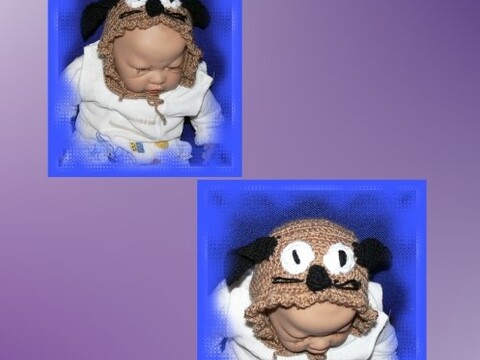 Baby Mütze 50/56 Hund