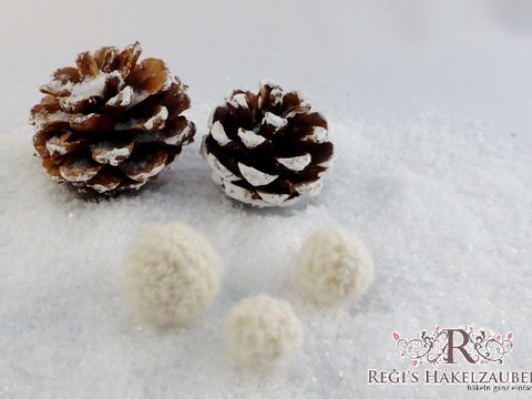 Schneebälle in 3 Grössen - super einfach auch für Anfänger